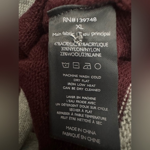 Slate And Stone Kieran Rugby Stripe Polo Sweater Long Sleeve Preppy NWT - Picture 6 of 7